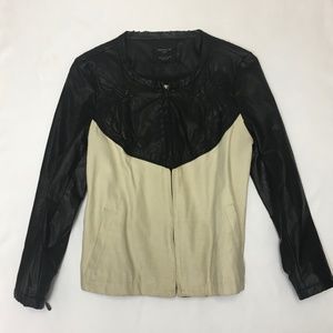 Zara Trafaluc Cafe Racer Moto Jacket Size L